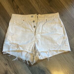 wild fable white jean shorts high waisted